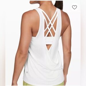 Lululemon Reenergized 2in1 White Tank Top